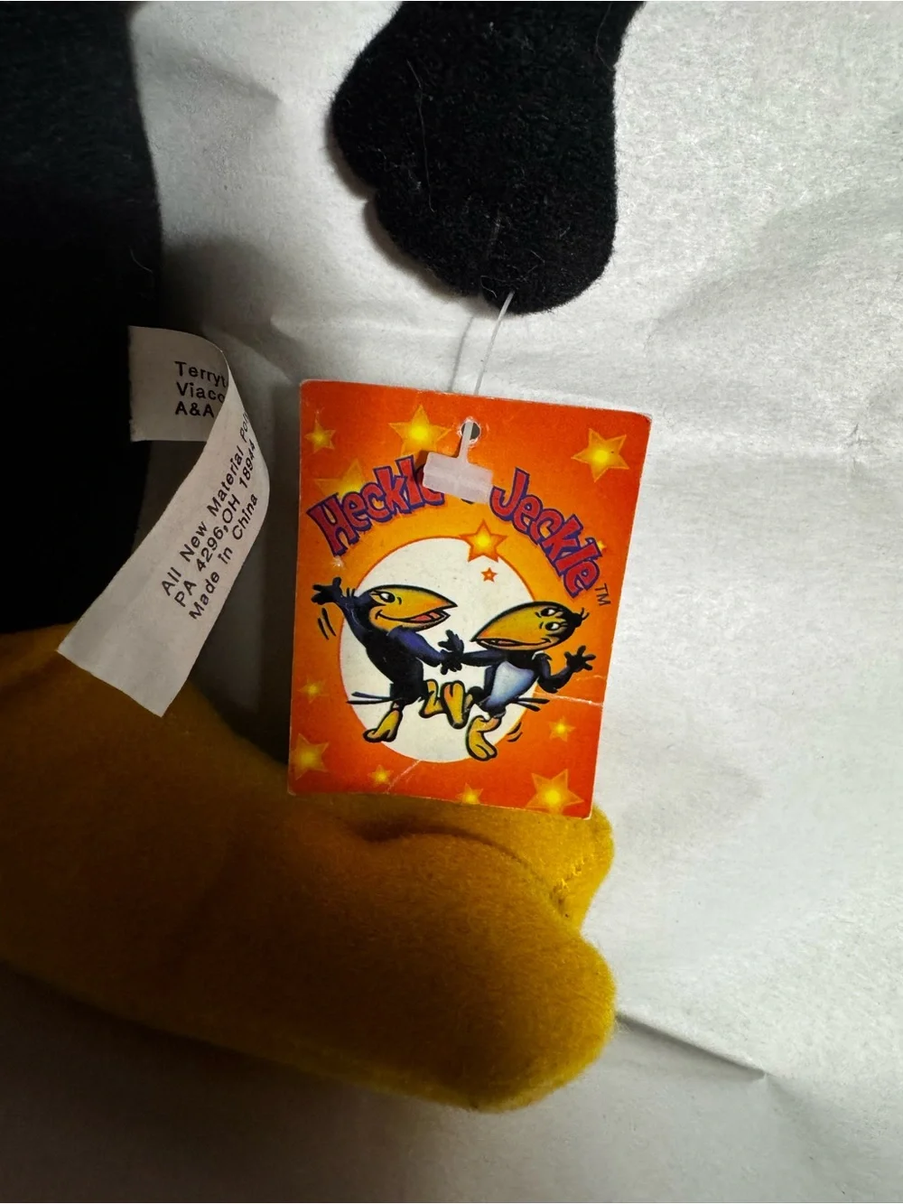 Vintage 1997 Viacom Heckle And Jeckle Magpie 8” Plush Terrytoons
